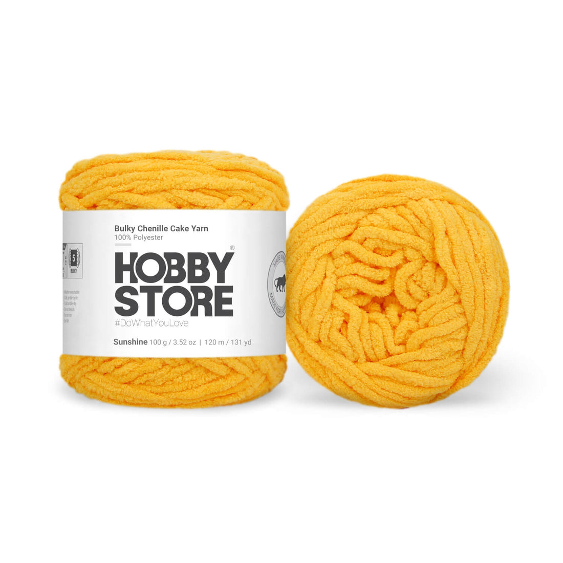 Bulky Chenille Cake Yarn by Hobby Store - Sunshine 59145