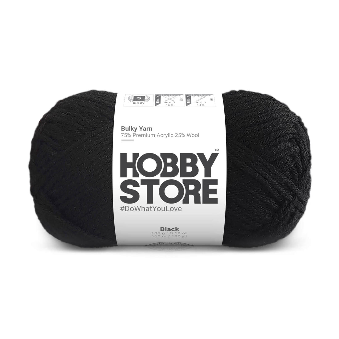 Bulky Yarn by Hobby Store - Black 6021