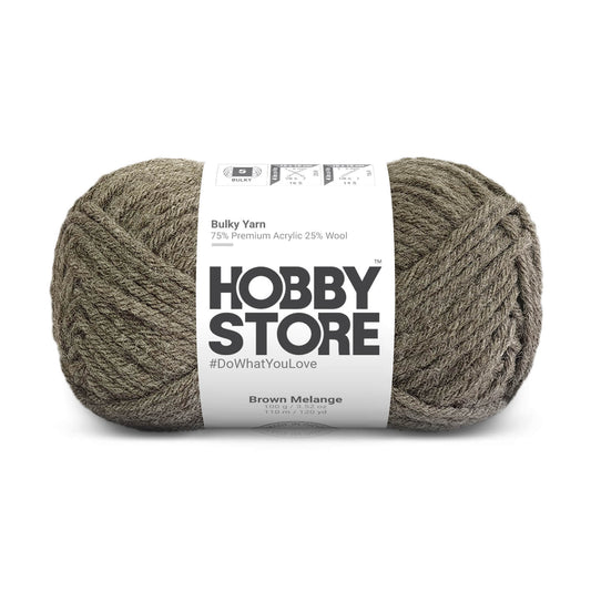 Bulky Yarn by Hobby Store - Brown Melange 6029