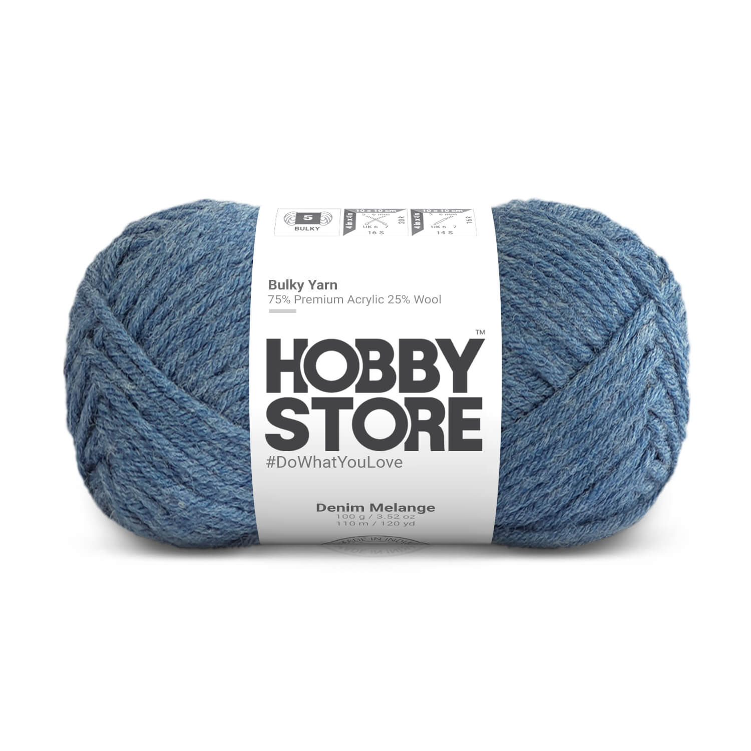 Bulky Yarn by Hobby Store - Denim Melange 6028