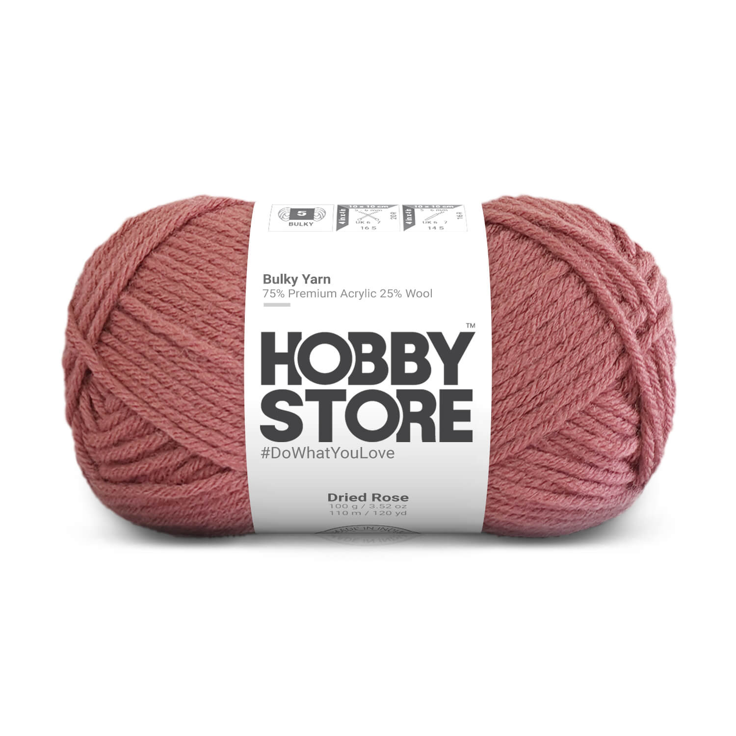 Bulky Yarn by Hobby Store - Dried Rose 6006