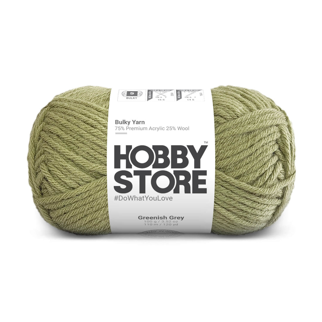 Bulky Yarn by Hobby Store - Greenish Grey 6010