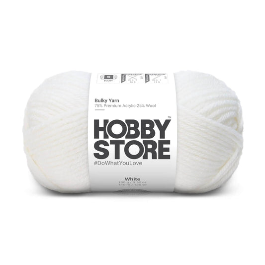 Bulky Yarn by Hobby Store - White 6004