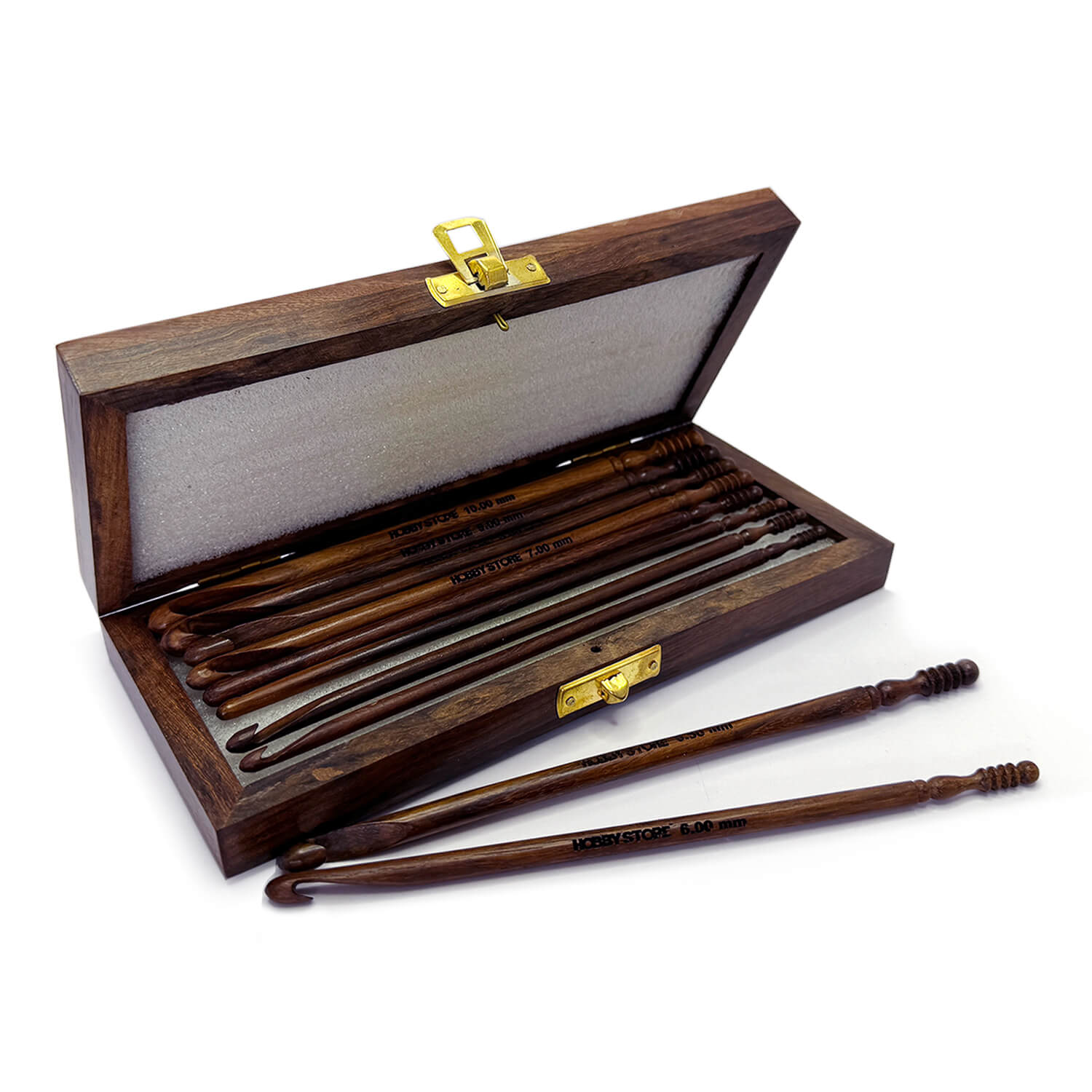 Hobby Store Collectible Rosewood Crochet Hook Set