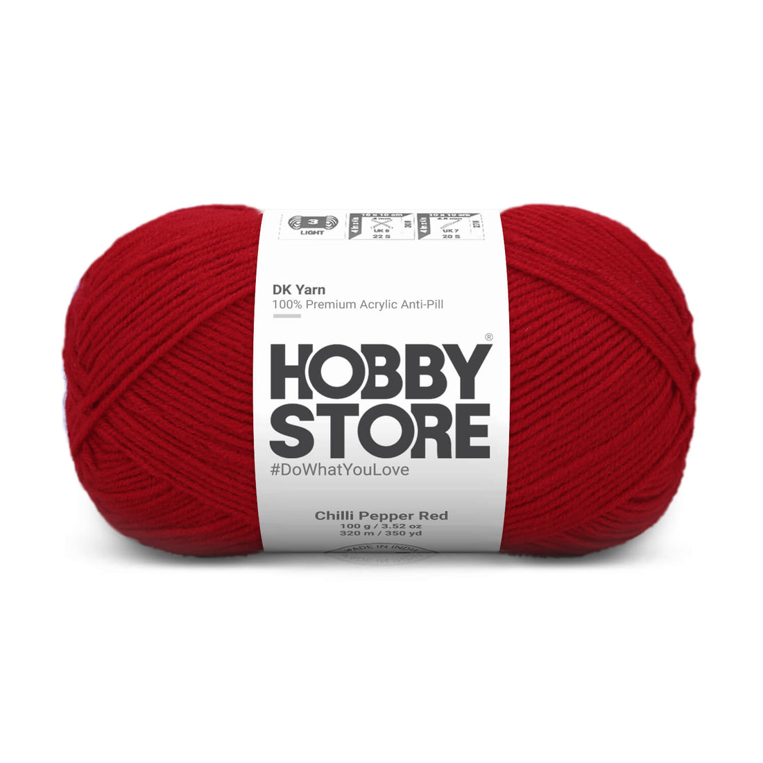DK Anti-Pill Yarn by Hobby Store - Chilli Pepper Red 5003