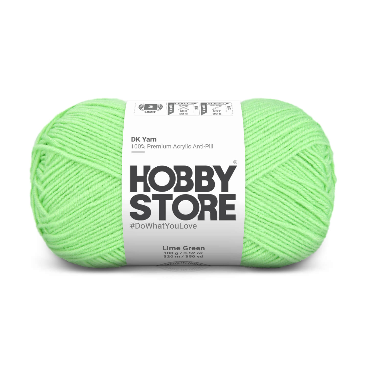 DK Anti-Pill Yarn by Hobby Store - Lime Green 5026