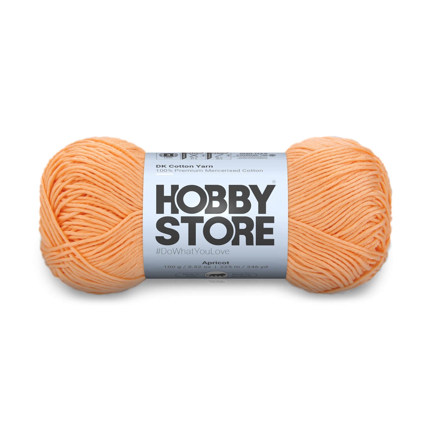 DK Mercerised Cotton Yarn by Hobby Store - Apricot 301