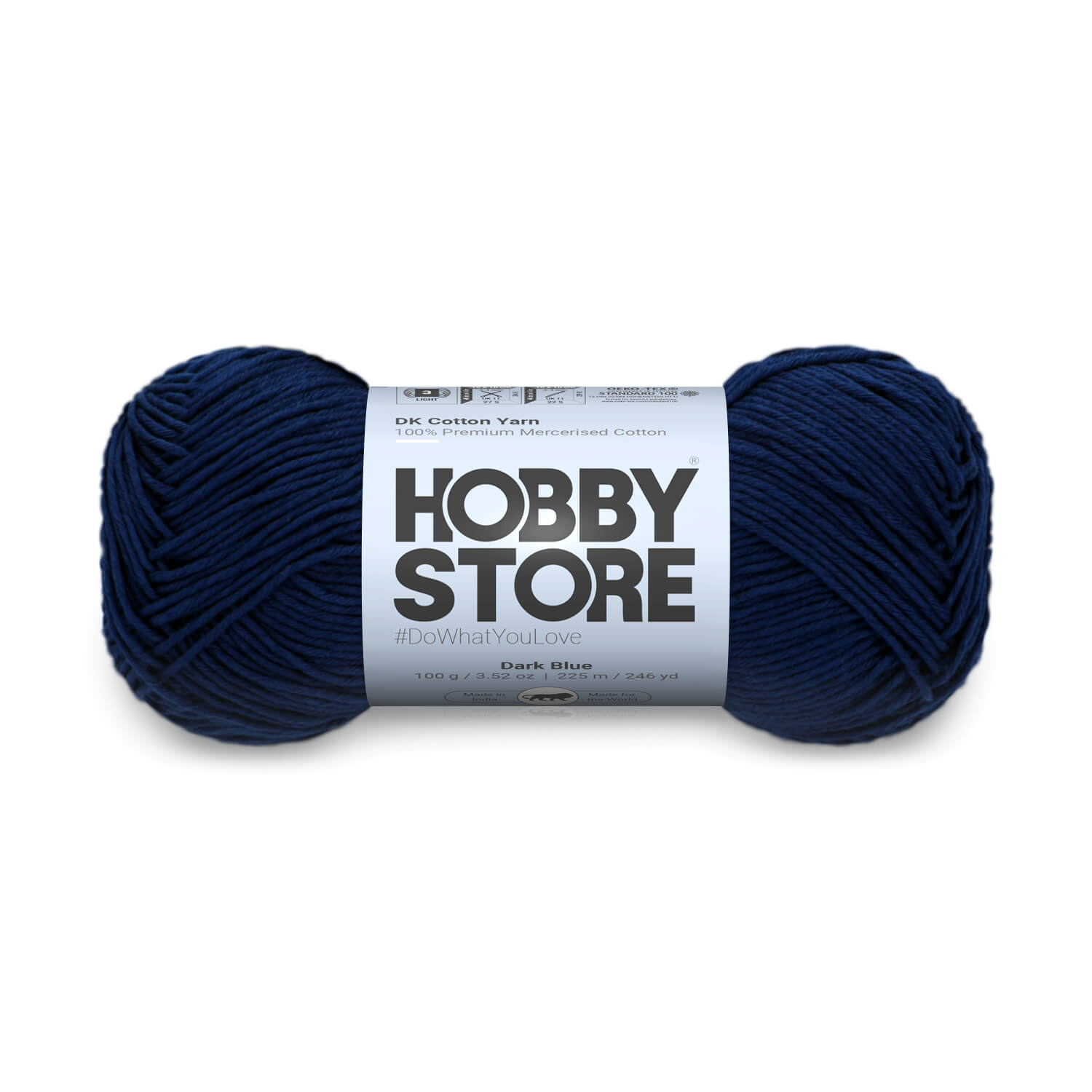 DK Mercerised Cotton Yarn by Hobby Store - Dark Blue - 358