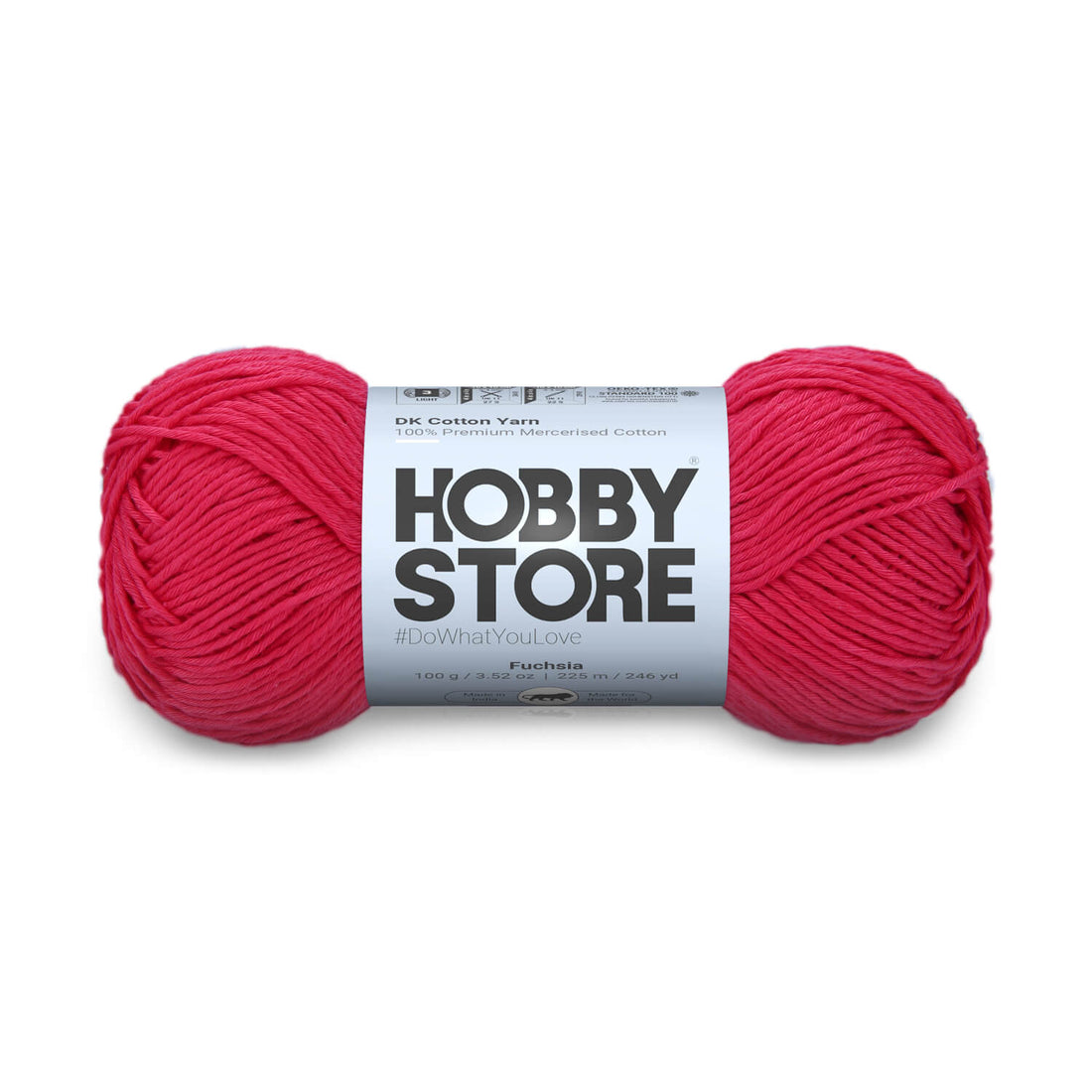 DK Mercerised Cotton Yarn by Hobby Store - Fuchsia - 316