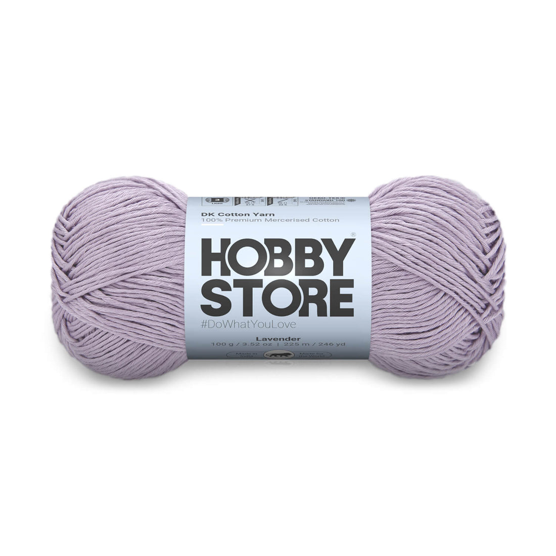 DK Mercerised Cotton Yarn by Hobby Store - Lavender - 322