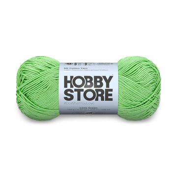 DK Mercerised Cotton Yarn by Hobby Store - Lime Green - 326