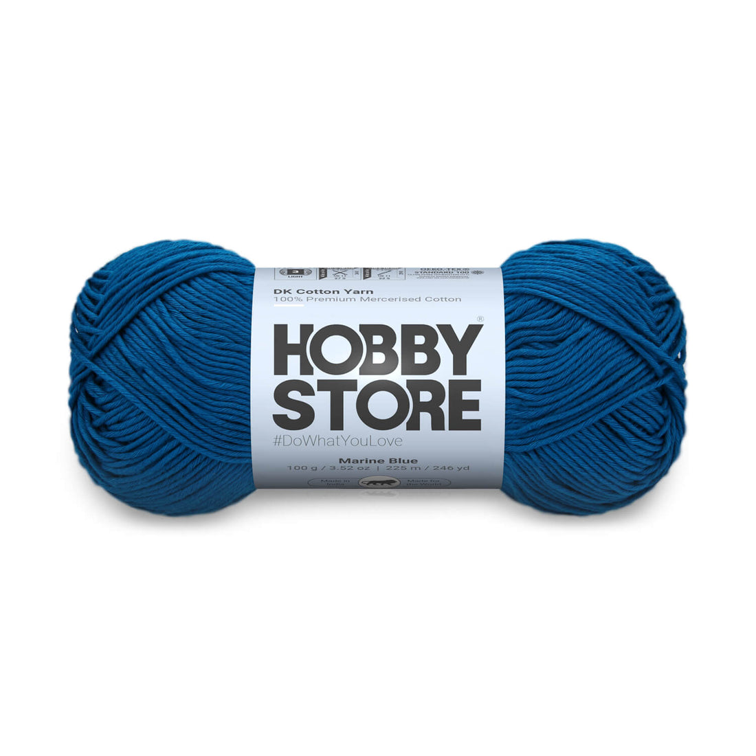 DK Mercerised Cotton Yarn by Hobby Store - Marine Blue - 329