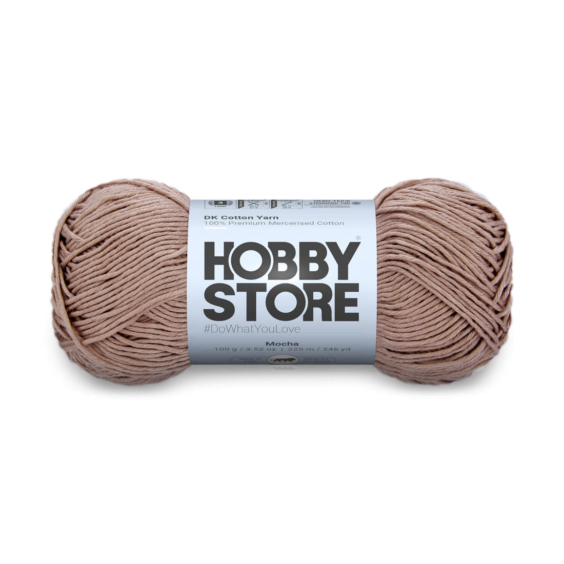 DK Mercerised Cotton Yarn by Hobby Store - Mocha - 331