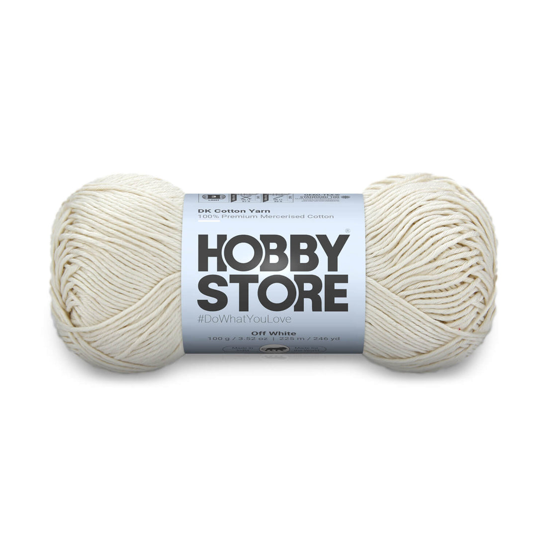 DK Mercerised Cotton Yarn by Hobby Store - Off White - 333