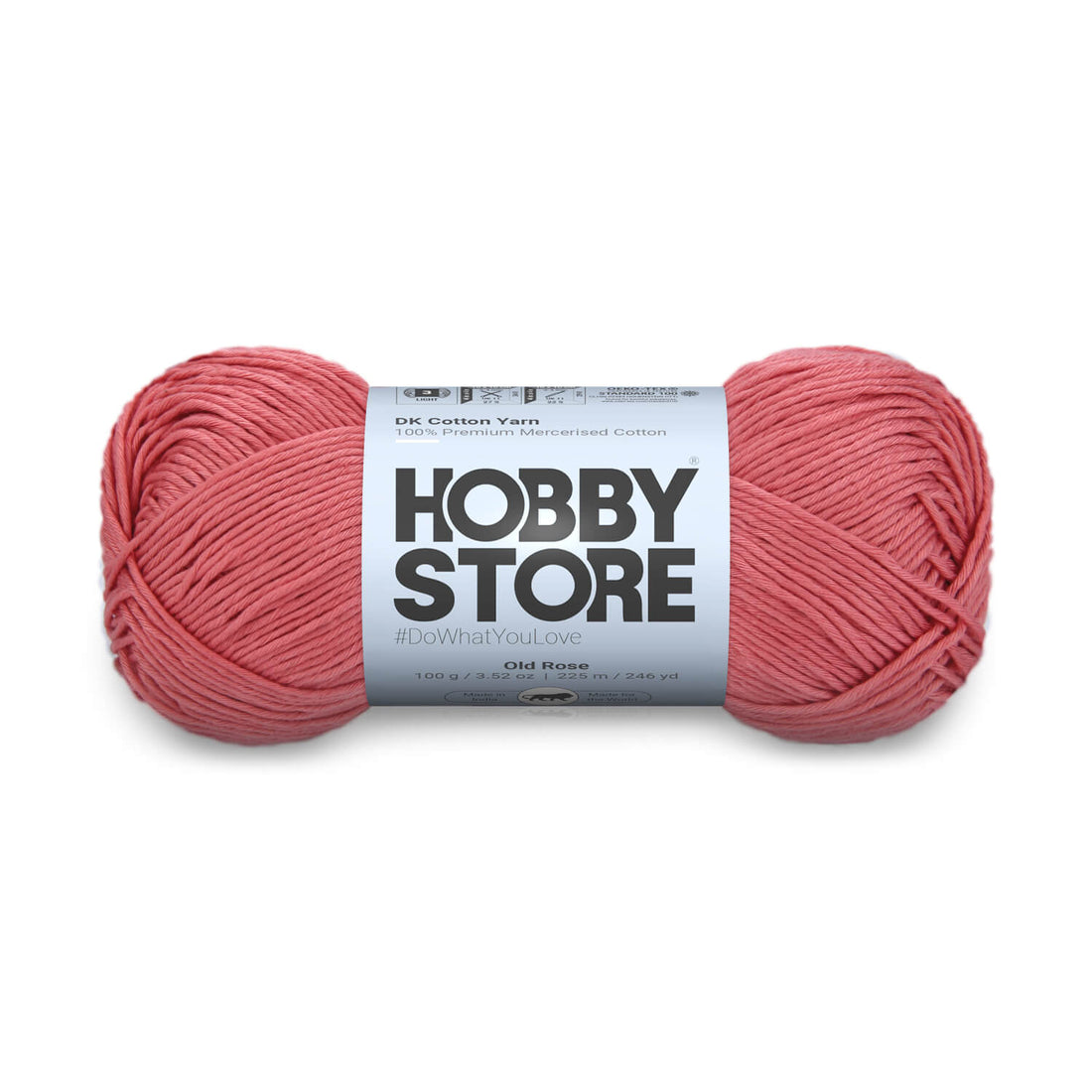 DK Mercerised Cotton Yarn by Hobby Store - Old Rose - 334