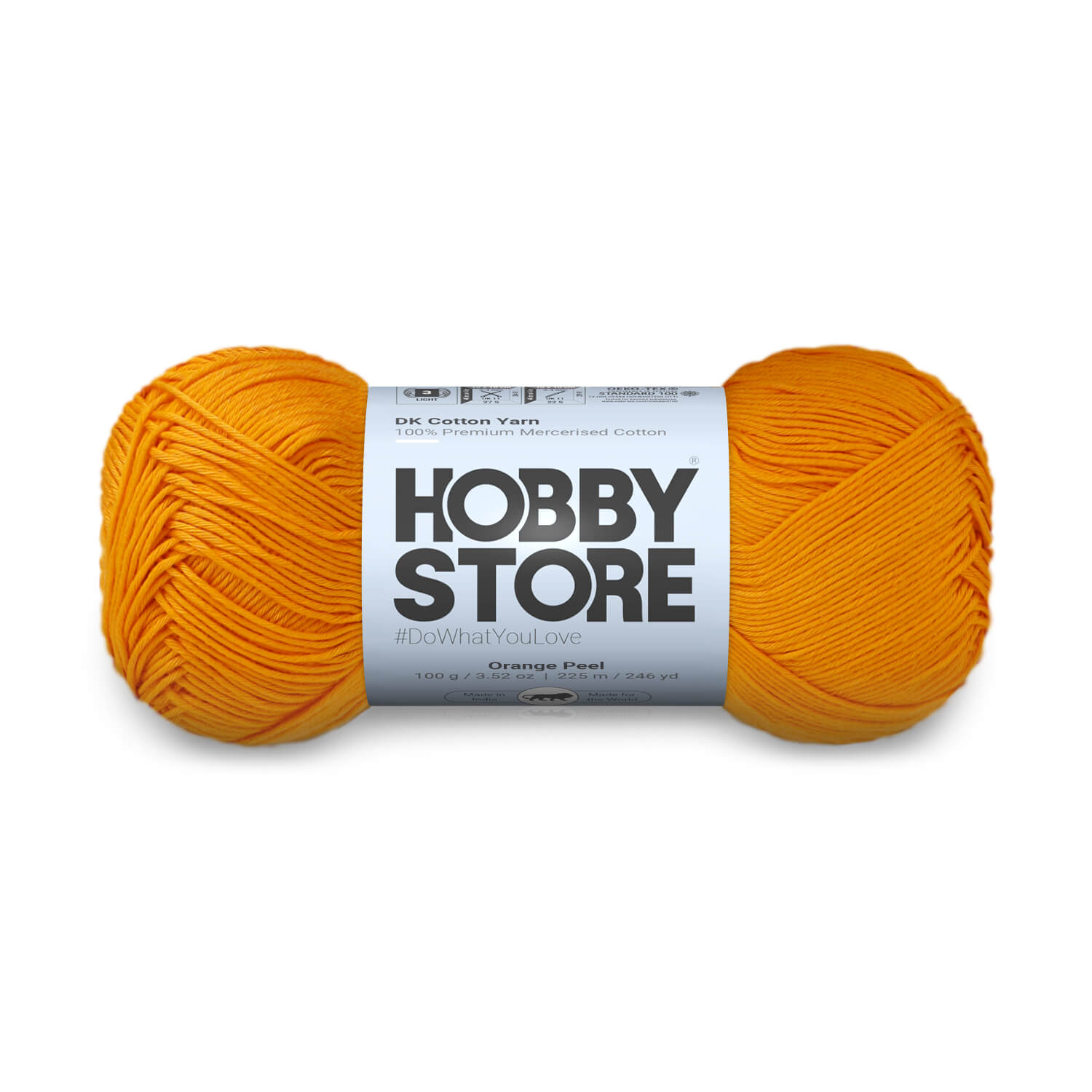 DK Mercerised Cotton Yarn by Hobby Store - Orange Peel 366