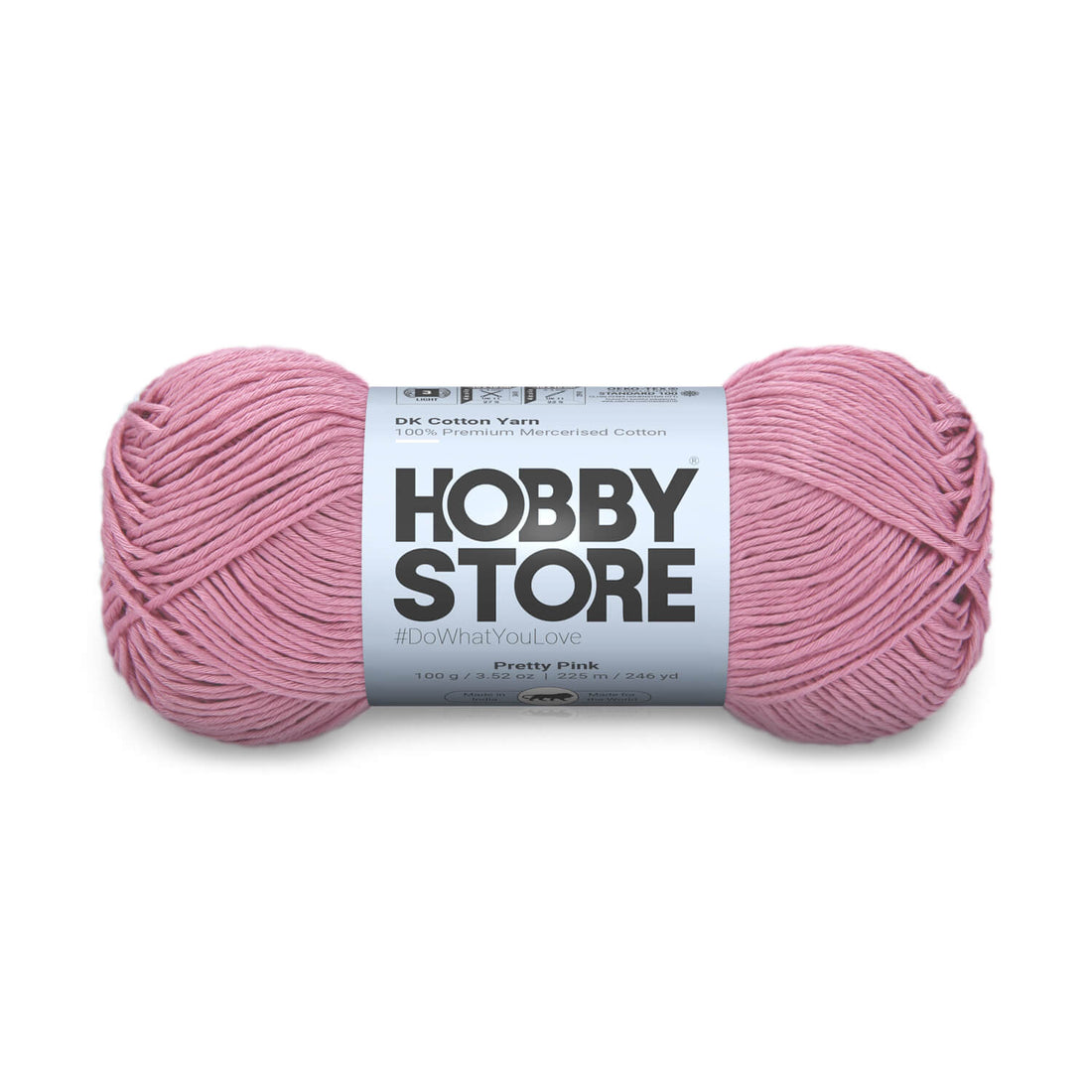 DK Mercerised Cotton Yarn by Hobby Store - Pretty Pink - 338