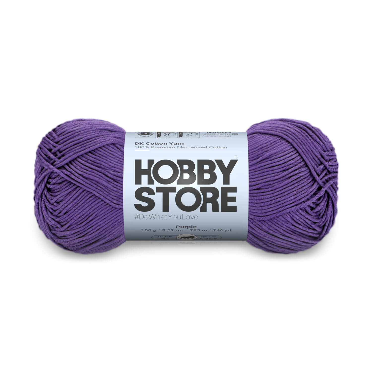 DK Mercerised Cotton Yarn by Hobby Store - Purple - 361