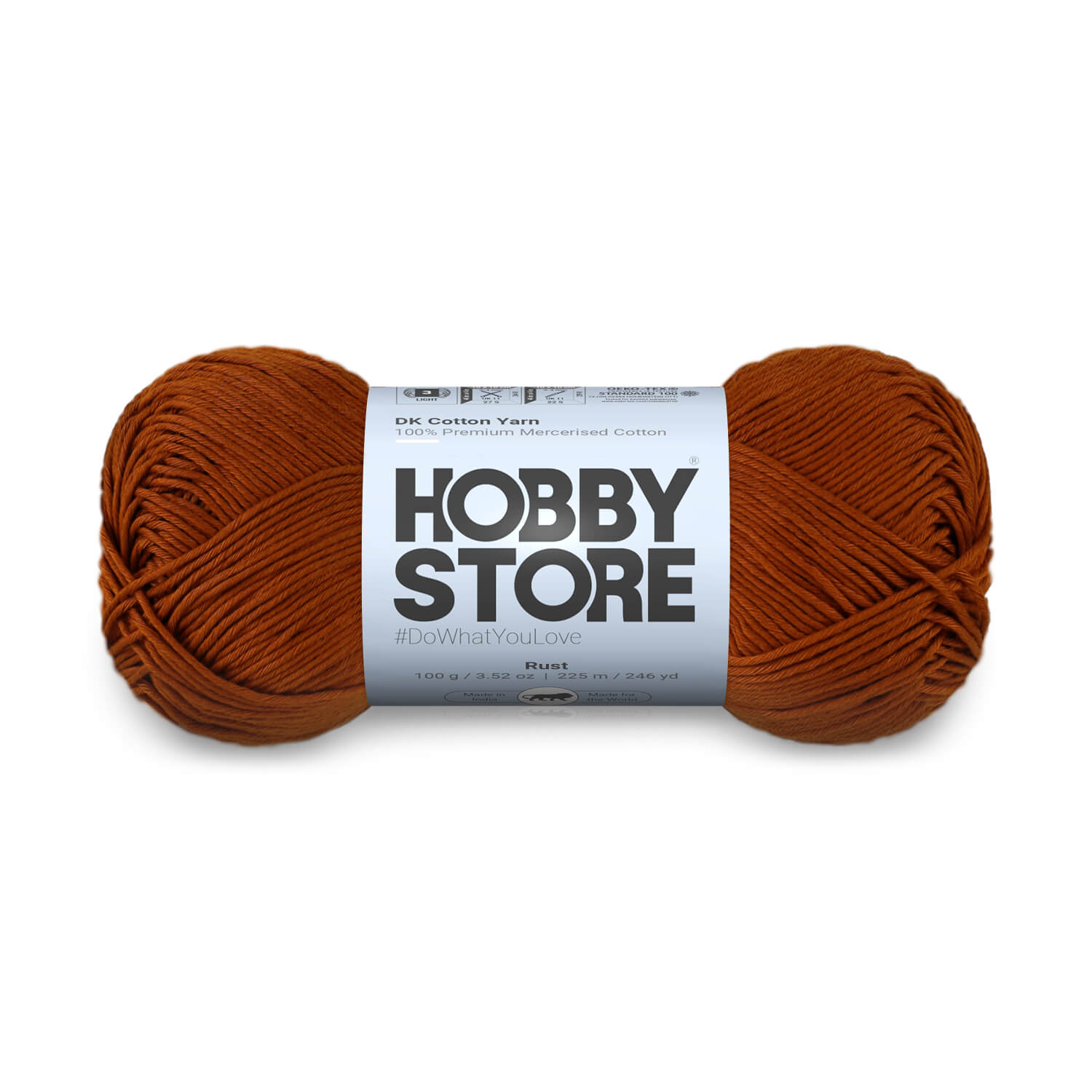DK Mercerised Cotton Yarn by Hobby Store - Rust 363