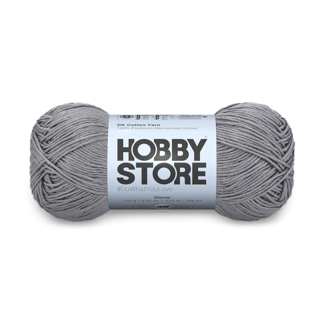 DK Mercerised Cotton Yarn by Hobby Store - Stone - 345