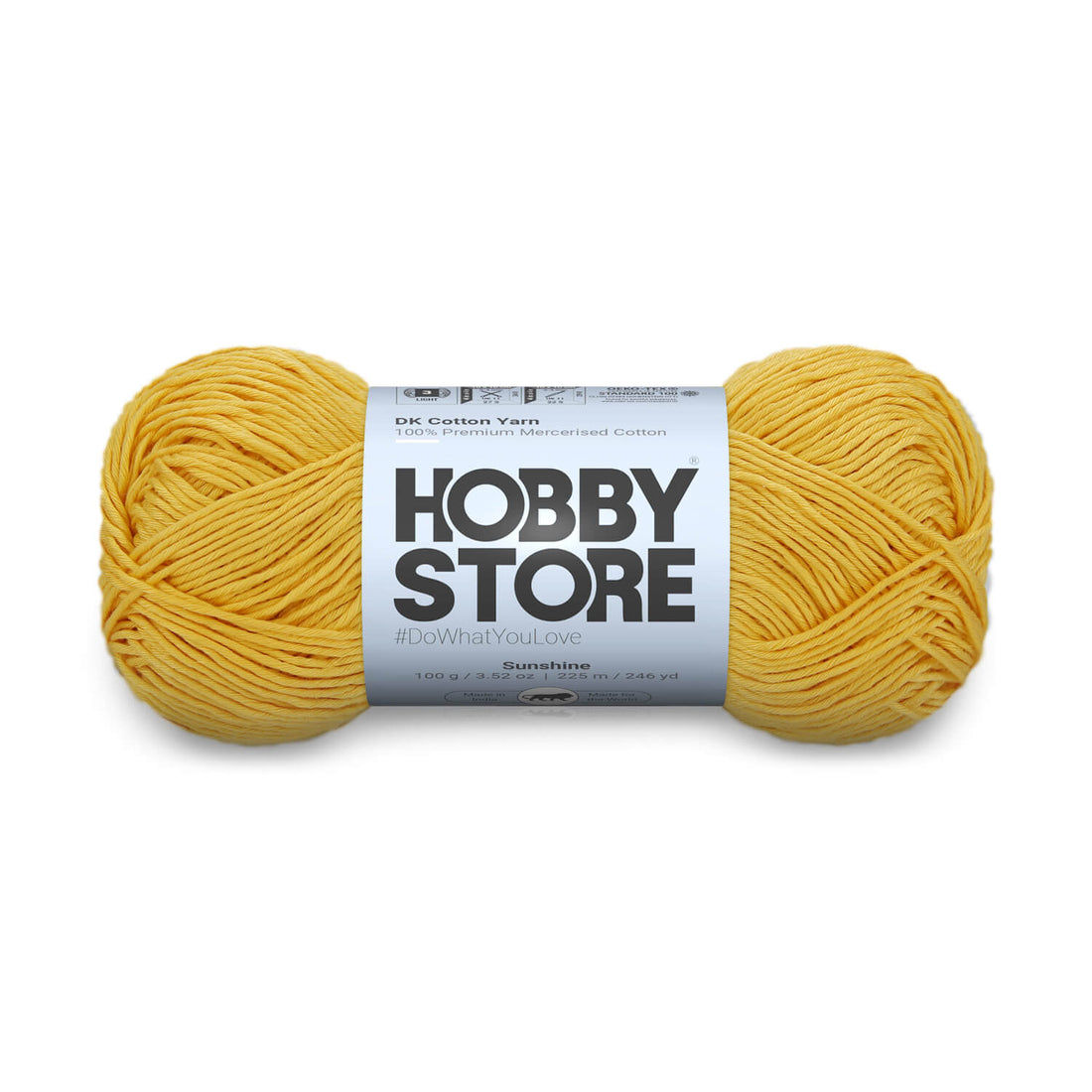 DK Mercerised Cotton Yarn by Hobby Store - Sunshine - 346