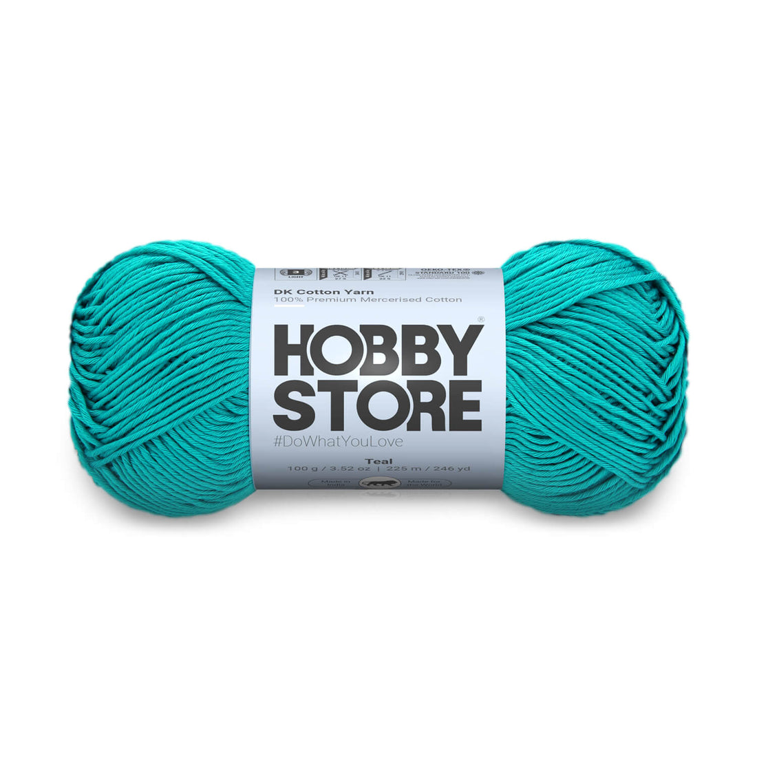 DK Mercerised Cotton Yarn by Hobby Store - Teal - 347