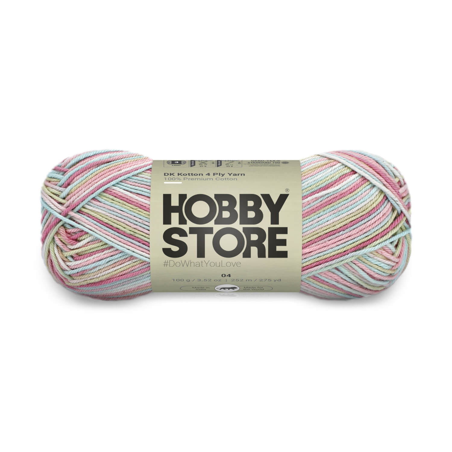 DK Kotton 4 Ply Yarn by Hobby Store - Multi-Color 04