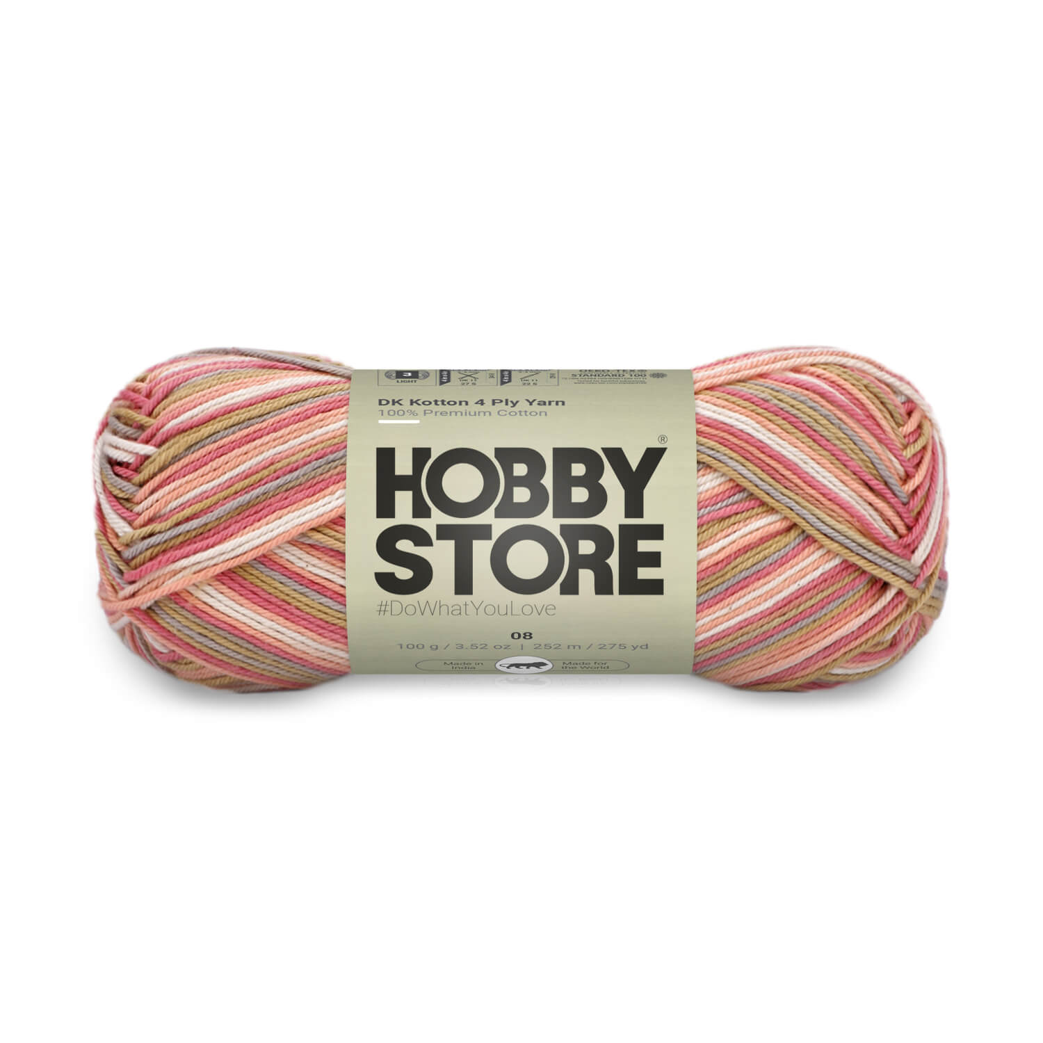 DK Kotton 4 Ply Yarn by Hobby Store - Multi-Color 08