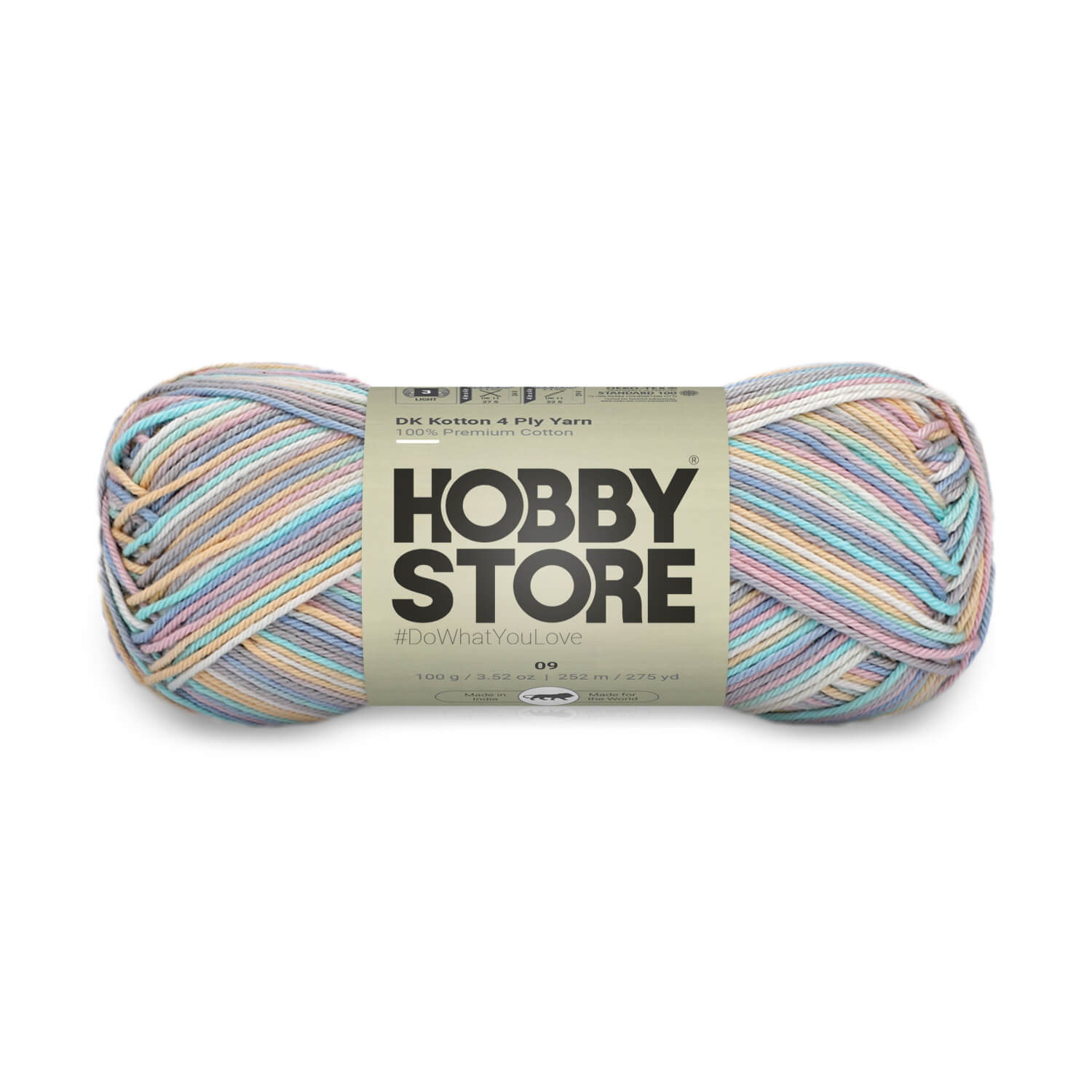 DK Kotton 4 Ply Yarn by Hobby Store - Multi-Color 09
