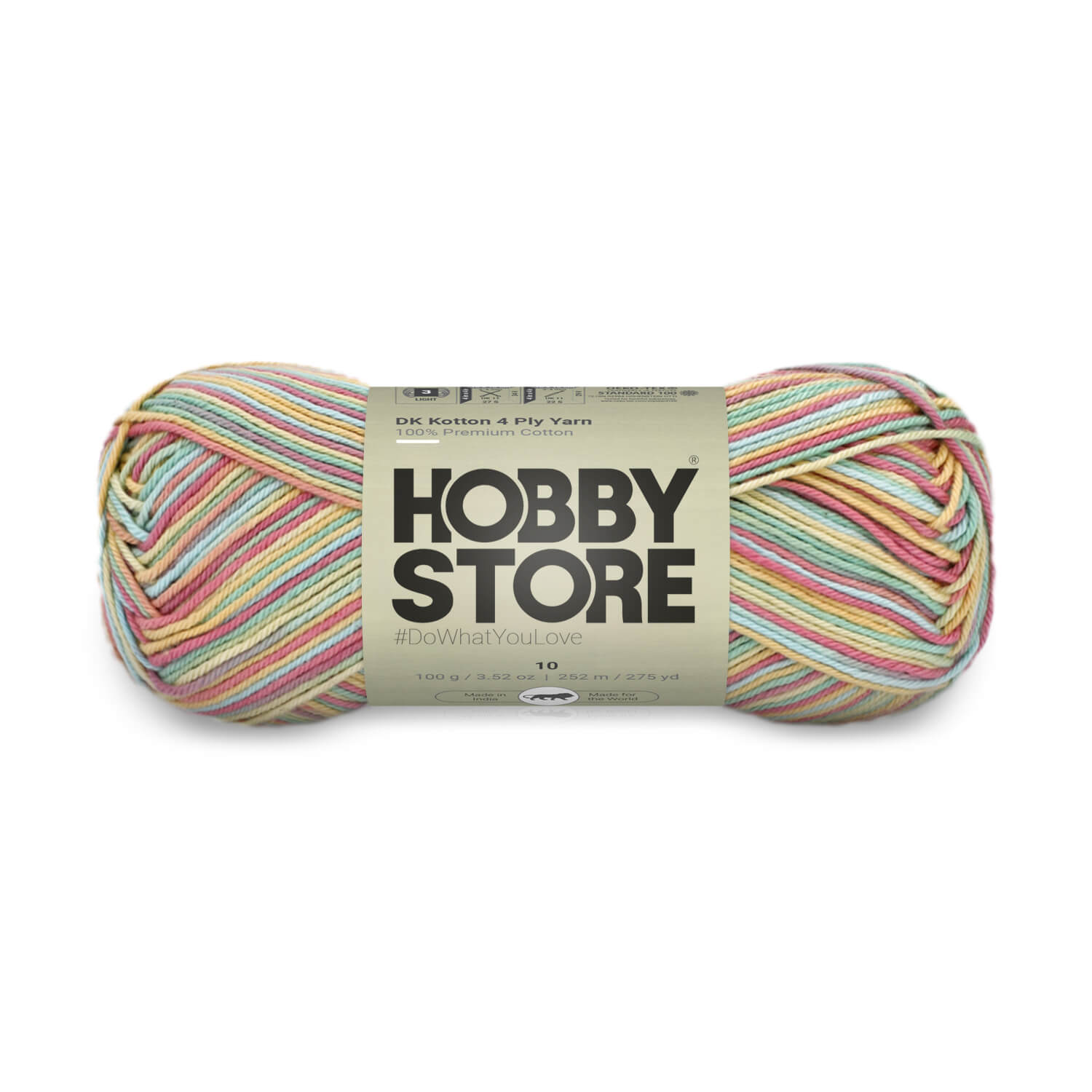 DK Kotton 4 Ply Yarn by Hobby Store - Multi-Color 10