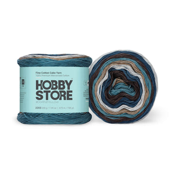 Fine Mercerised Cotton Cake Yarn by Hobby Store 200 g - Multi-Color 2203