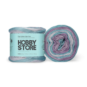 Fine Mercerised Cotton Cake Yarn by Hobby Store 200 g - Multi-Color 2206