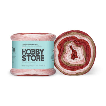 Fine Mercerised Cotton Cake Yarn by Hobby Store 200 g - Multi-Color 2212