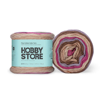 Fine Mercerised Cotton Cake Yarn by Hobby Store 200 g - Multi-Color 2215
