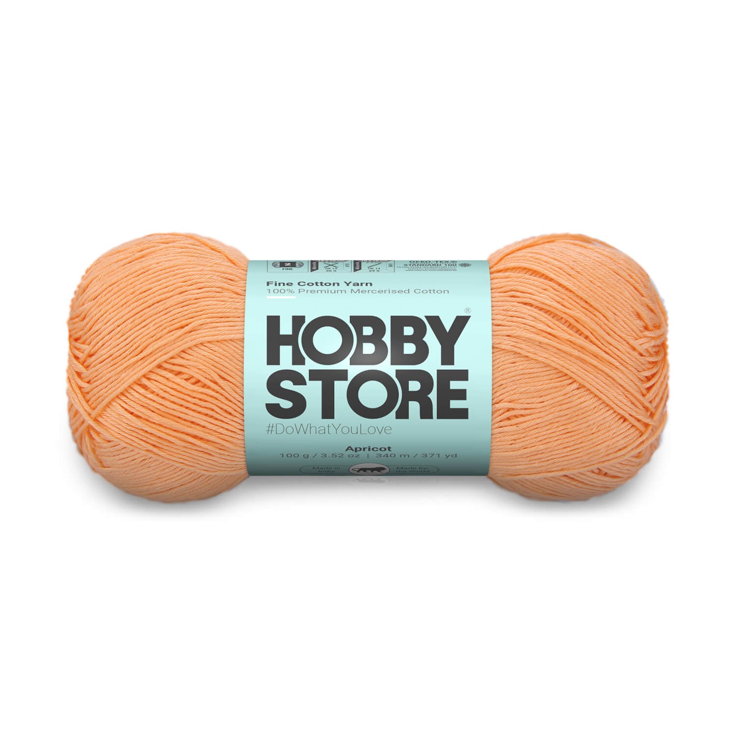 Fine Mercerised Cotton Yarn by Hobby Store - Apricot 201