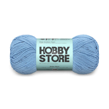 Fine Mercerised Cotton Yarn by Hobby Store - Baby Blue - 202