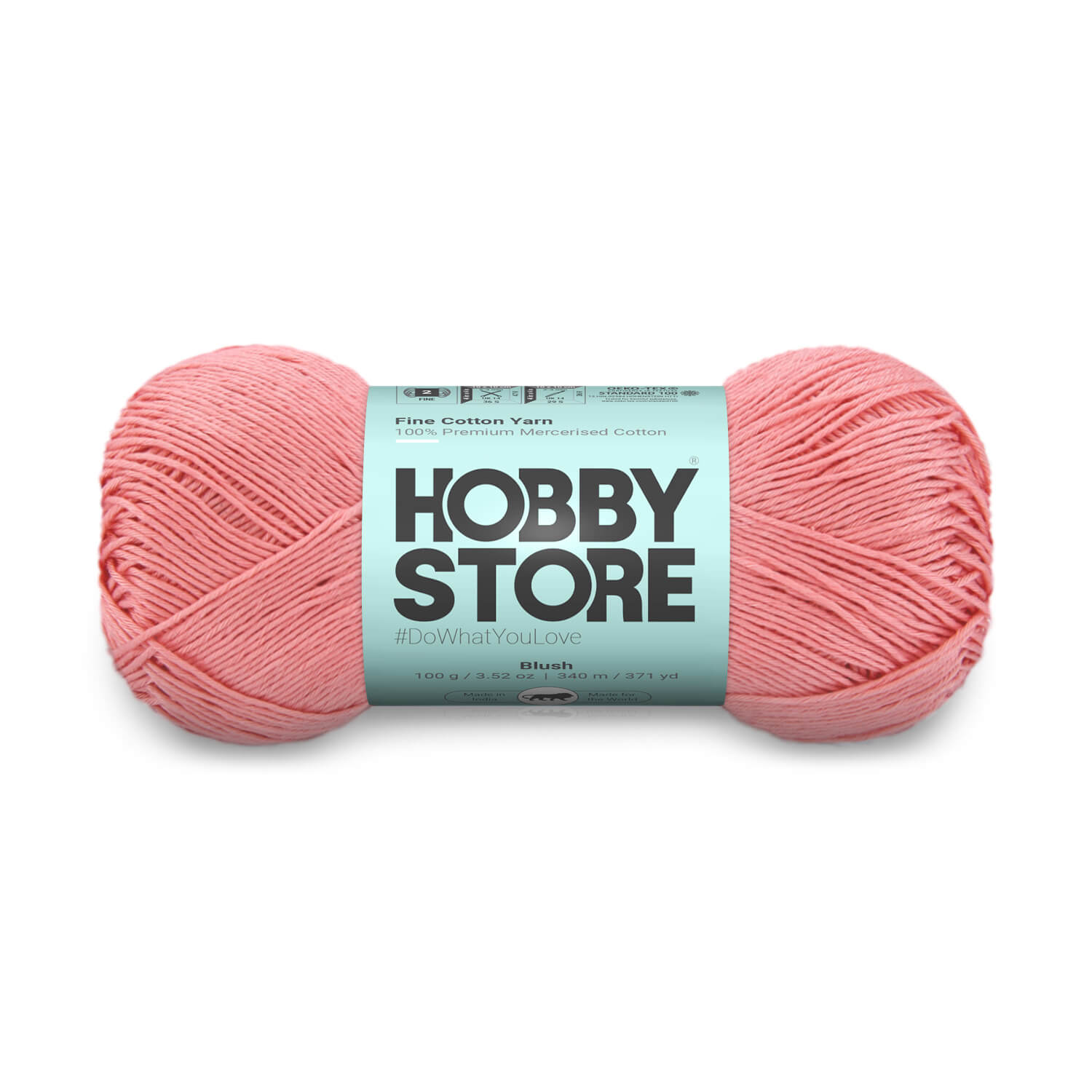 Fine Mercerised Cotton Yarn by Hobby Store - Blush - 205