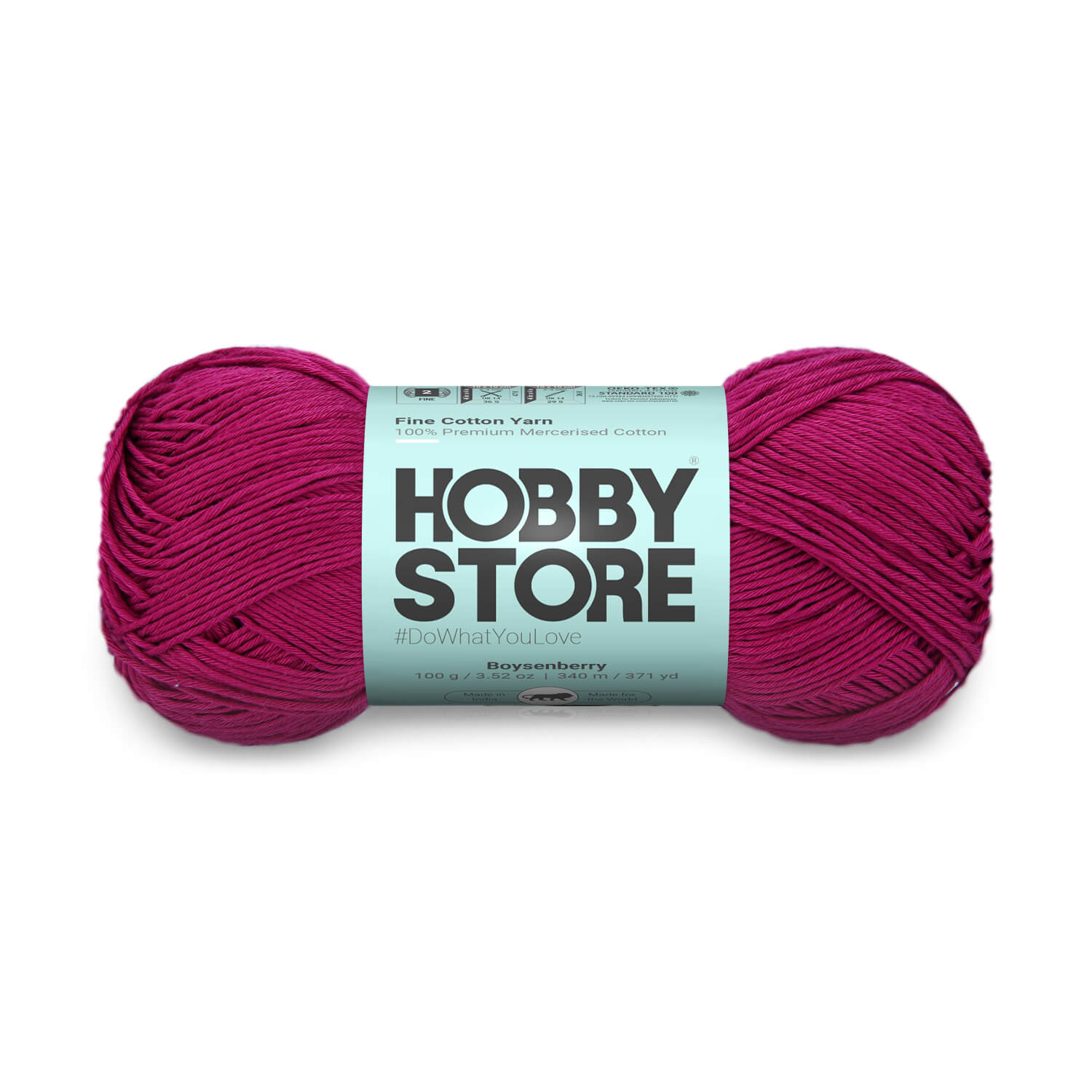 Fine Mercerised Cotton Yarn by Hobby Store - Boysenberry - 206