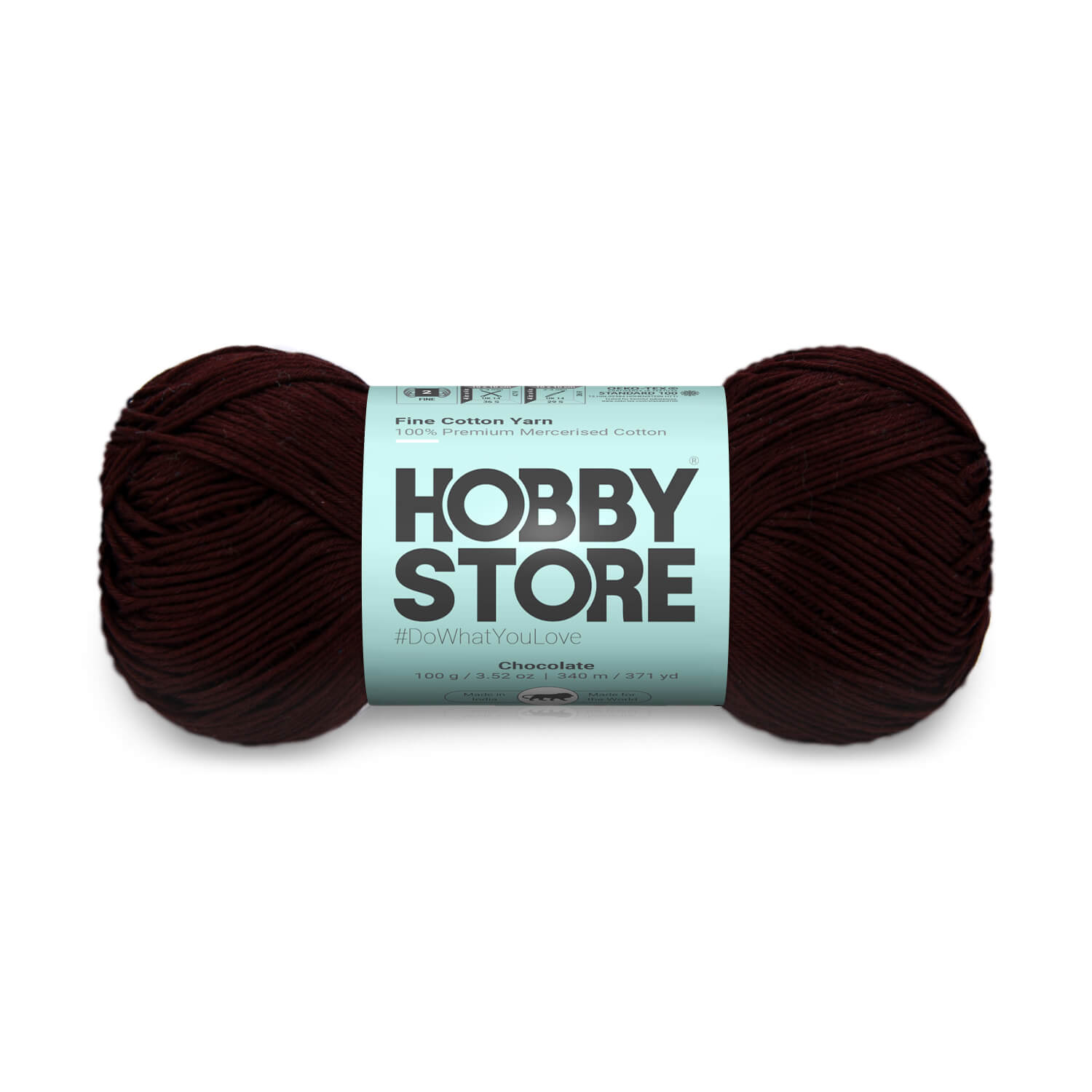 Fine Mercerised Cotton Yarn by Hobby Store - Chocolate - 209