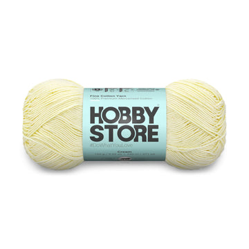 Fine Mercerised Cotton Yarn by Hobby Store - Cream - 213