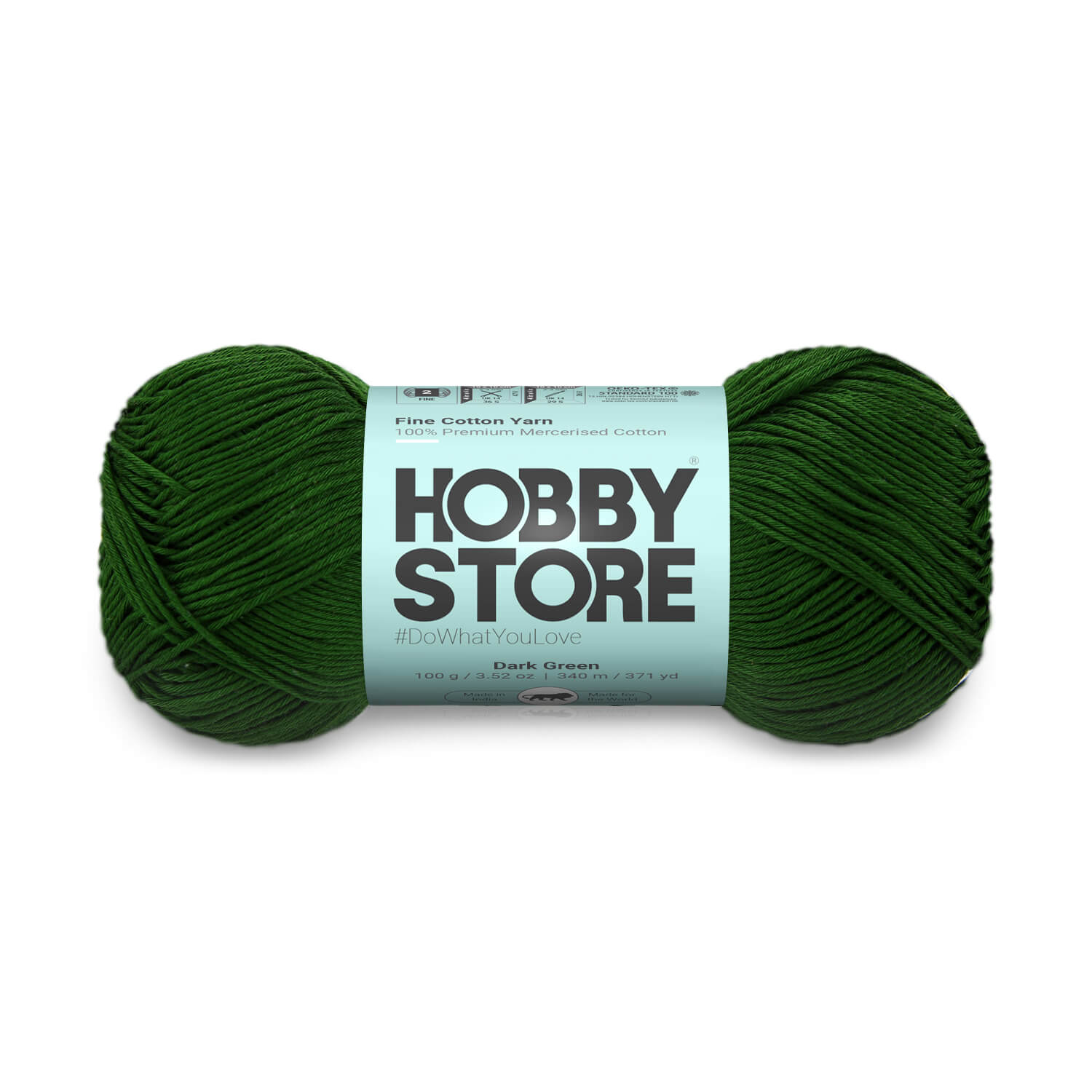 Fine Mercerised Cotton Yarn by Hobby Store - Dark Green - 215