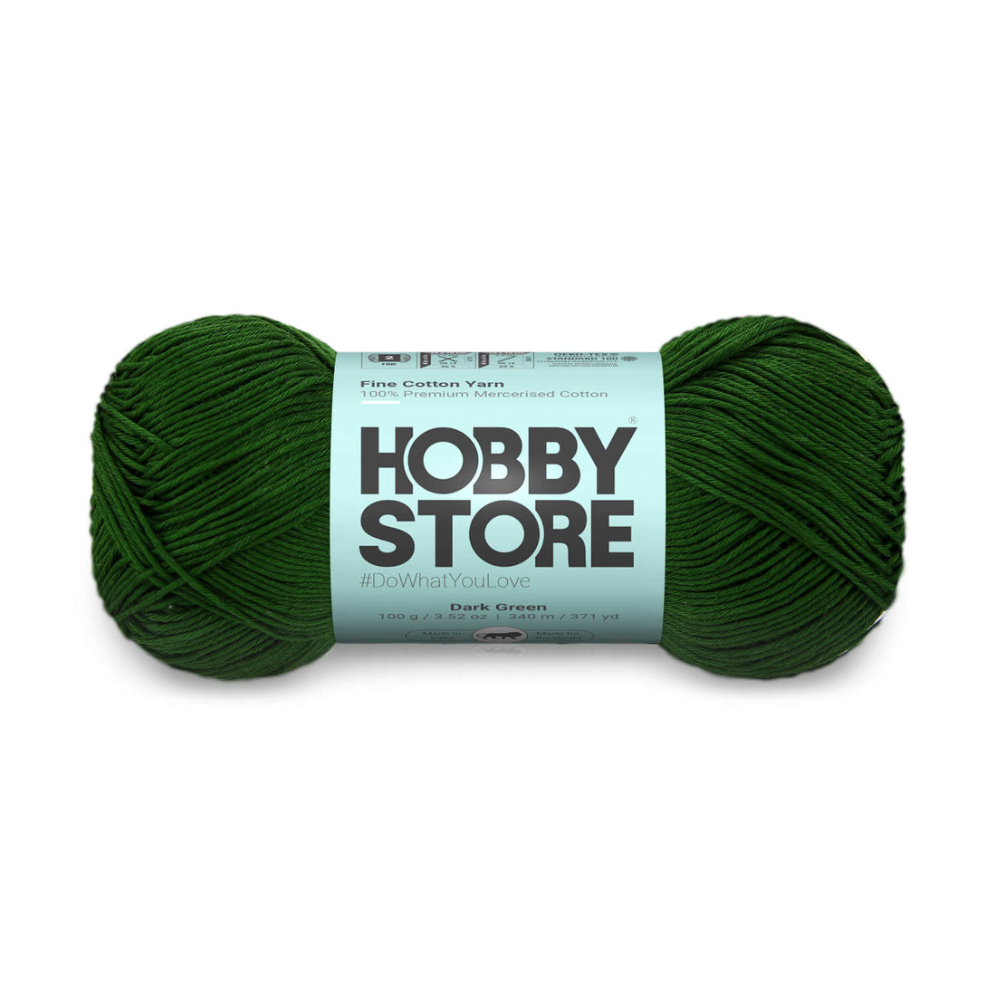 Fine Mercerised Cotton Yarn by Hobby Store - Dark Green - 215