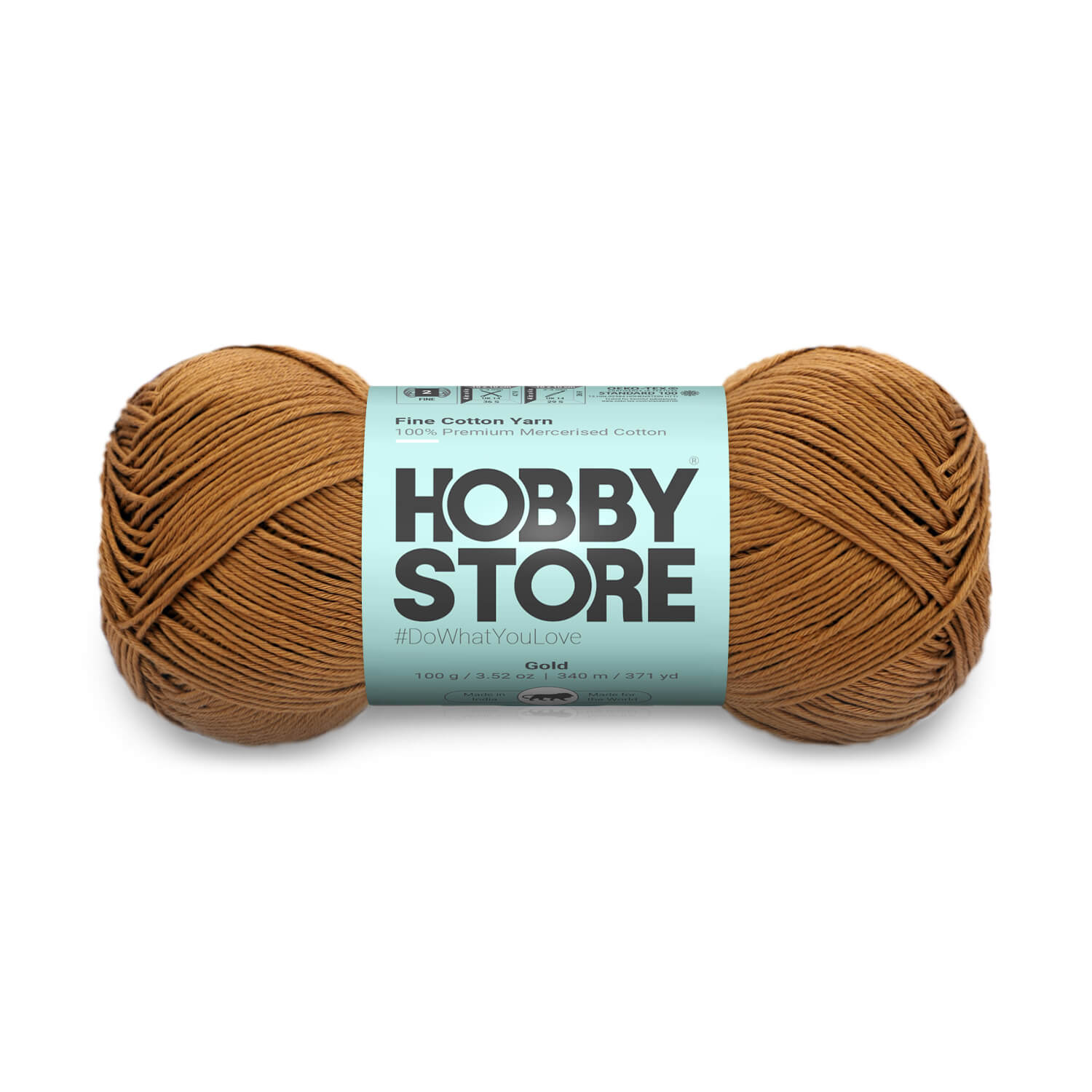 Fine Mercerised Cotton Yarn by Hobby Store - Gold - 255