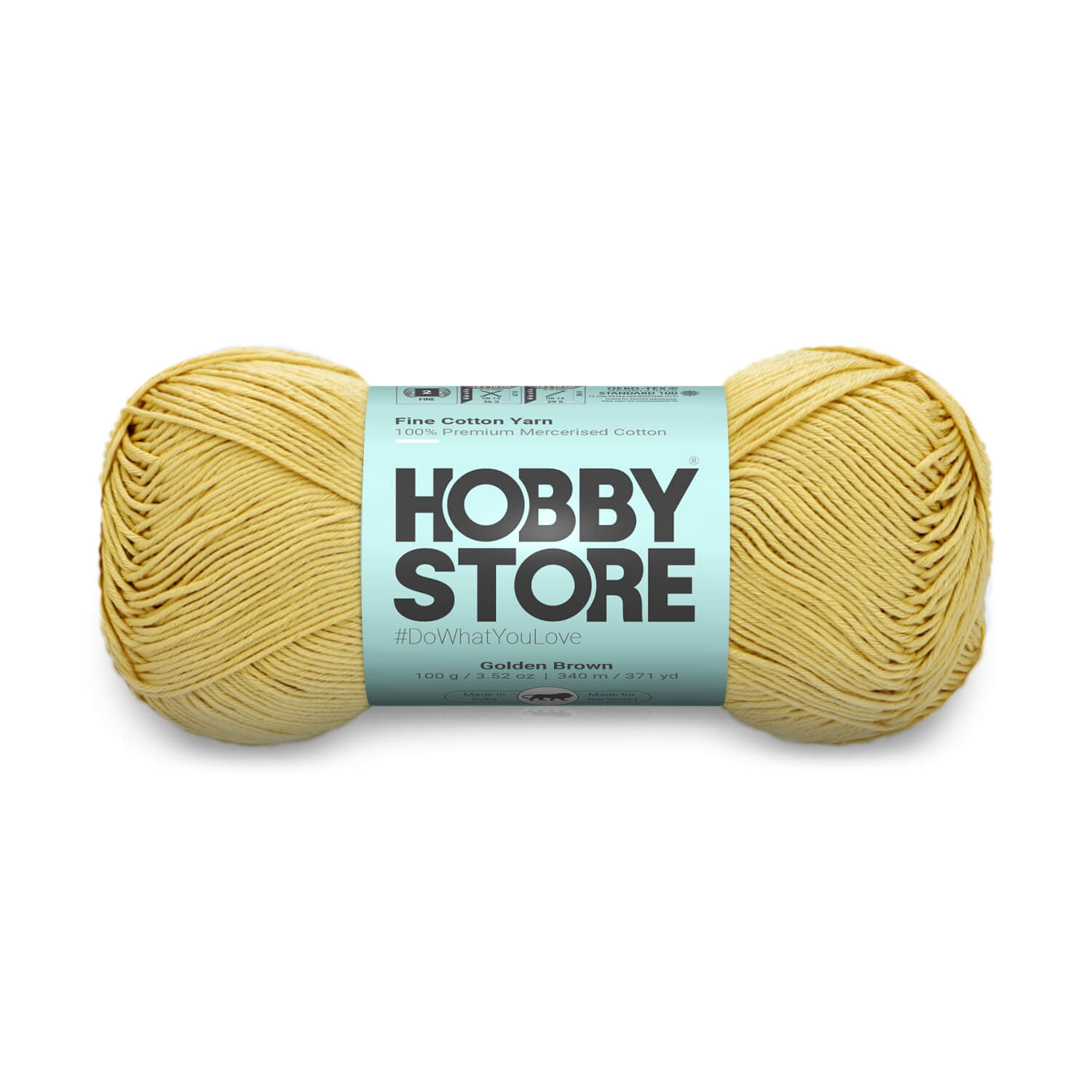 Fine Mercerised Cotton Yarn by Hobby Store - Golden Brown - 257