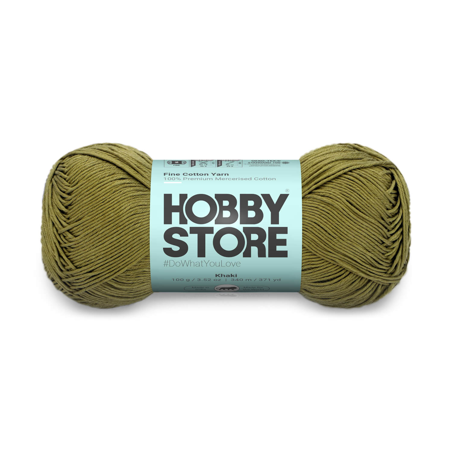 Fine Mercerised Cotton Yarn by Hobby Store - Khaki  - 259