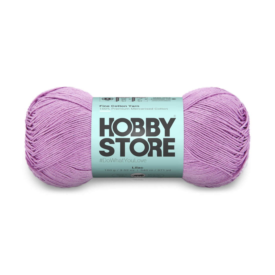 Fine Mercerised Cotton Yarn by Hobby Store - Lilac - 225