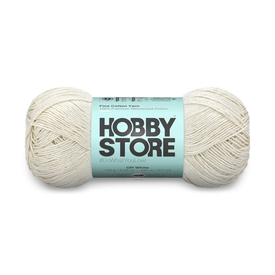 Fine Mercerised Cotton Yarn by Hobby Store - Off White - 233