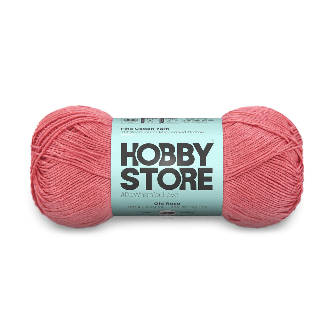 Fine Mercerised Cotton Yarn by Hobby Store - Old Rose - 234