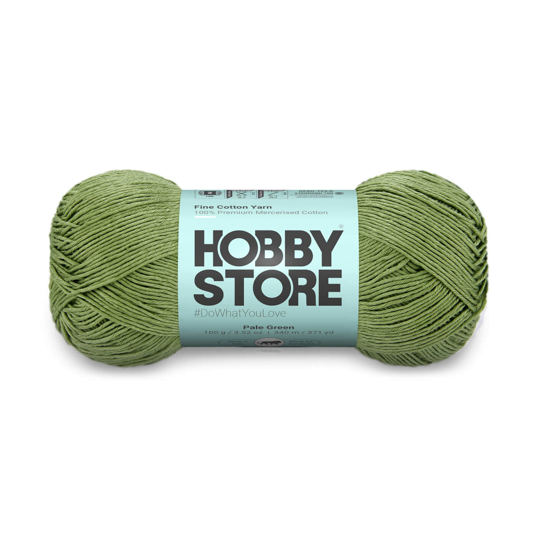 Fine Mercerised Cotton Yarn by Hobby Store - Pale Green - 235