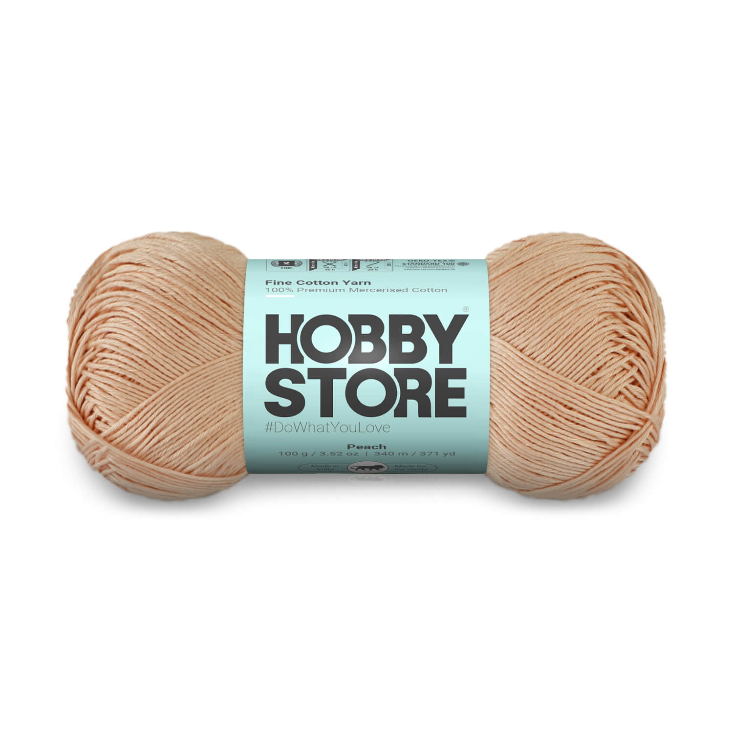 Fine Mercerised Cotton Yarn by Hobby Store - Peach 262